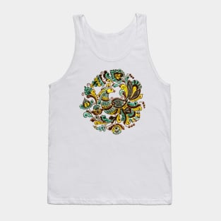 Peacock folk designe Tank Top